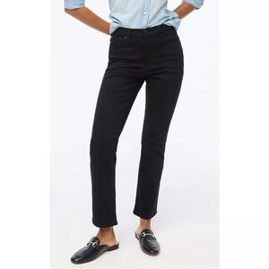 NWT J. Crew Black Mid-Rise Flare Crop Stretch Jeans Sz. 26